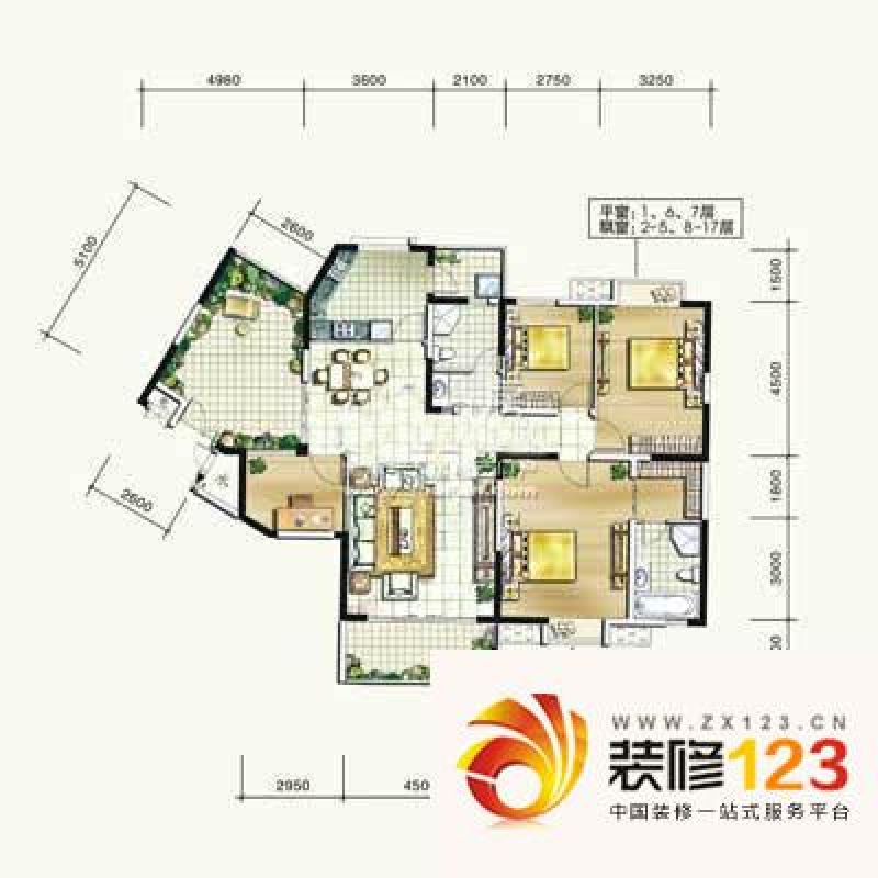 鹭岛国际社区c3户型户型图 .