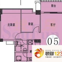 纵横缤城户型图05单元户型图 2室 ...