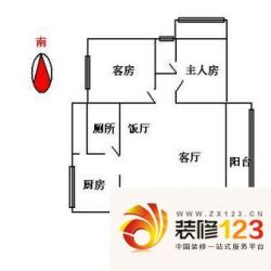 金迪城市花园户型图3室2厅户型图 ...