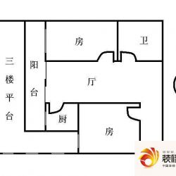 金迪城市花园户型图2室1厅户型图 ...