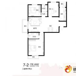 永恒理想世界户型图7-2户型 3室2 ...