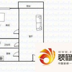 联合广场 1室 户型图