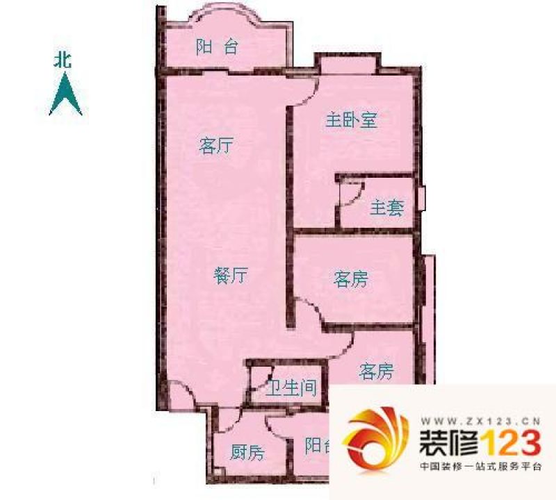 广州云景花园云枫苑云景花园云枫苑户型图3室2厅户型.