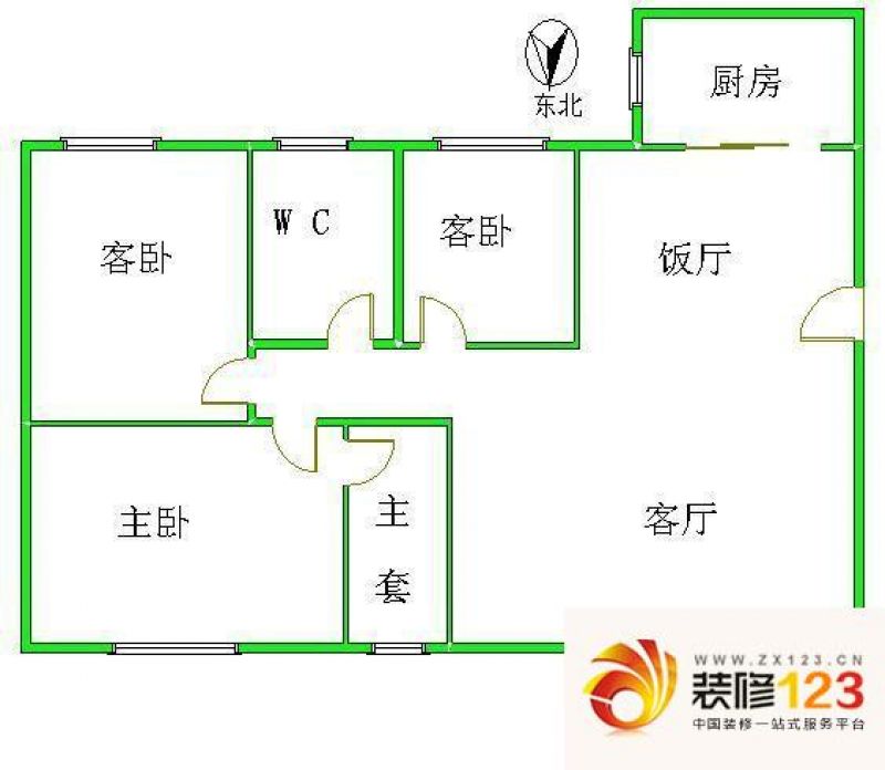 广州云景花园云景苑云景花园云景苑户型图3室2厅户型.