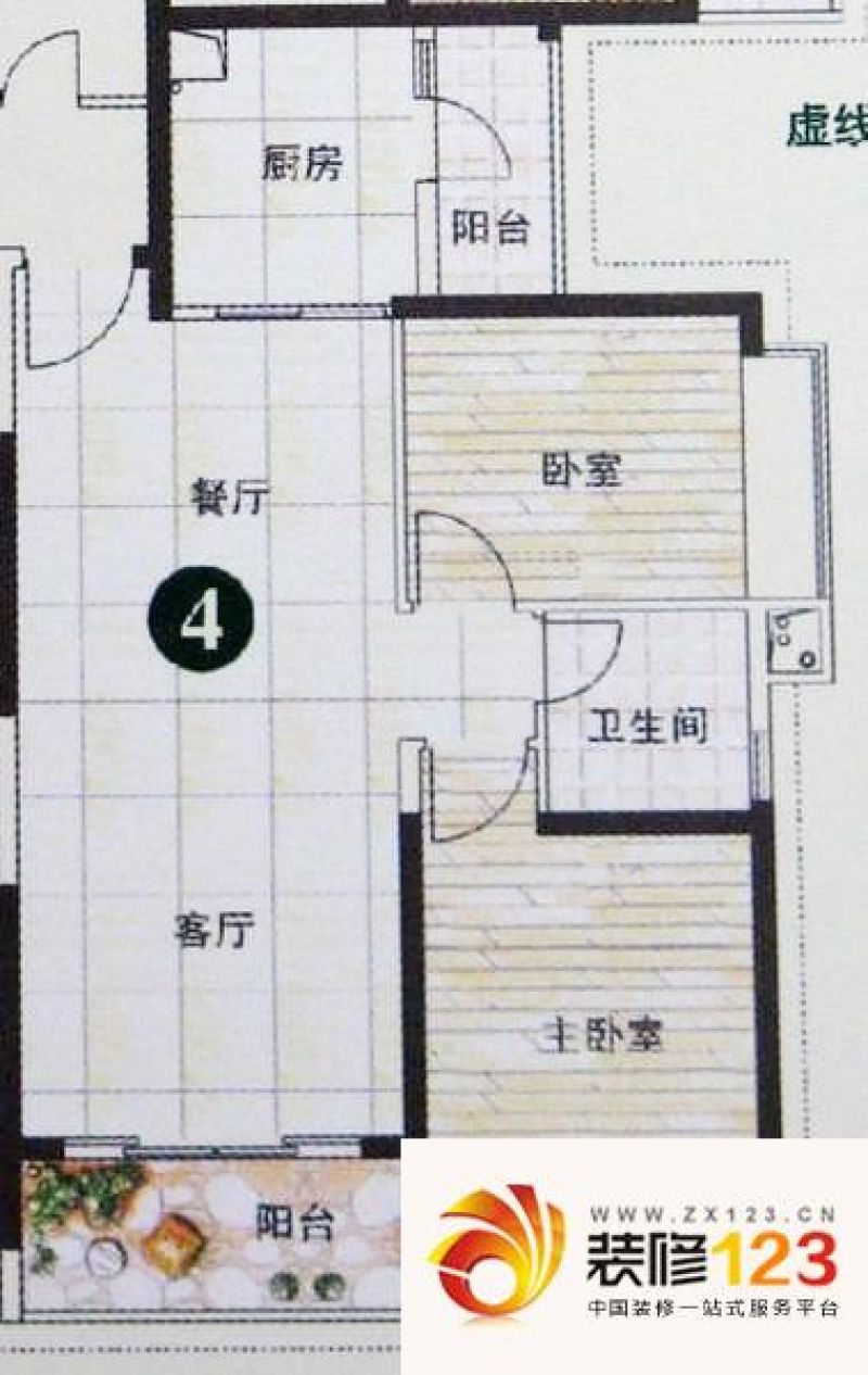 长沙恒大绿洲户型图17号栋 2室2 .