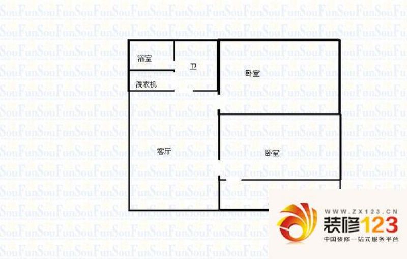 北京芳馨园芳馨园户型图2室 户型图 2室1厅1 .