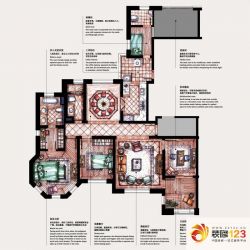 华润外滩九里户型图7号楼02室 3 ...