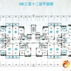 锦龙又一城户型图4栋3-12层01-08 ...