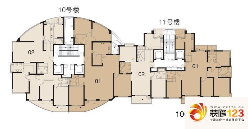 黄浦丽园户型图10#、11#楼总平面 ...