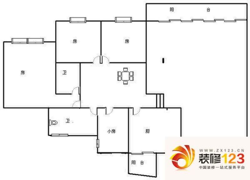 金桂园户型图4室1厅户型图 4室1 .