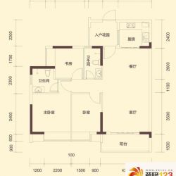 金海怡景花园户型图1-2栋01、02 ...