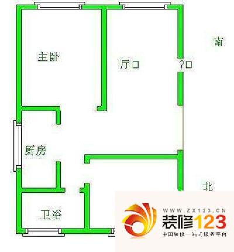 长兴苑户型图2室 户型图 2室1厅1.