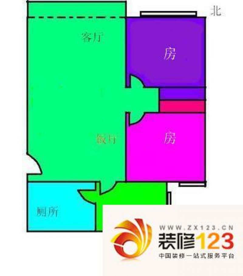 白云银苑大厦户型图2室2厅户型图.