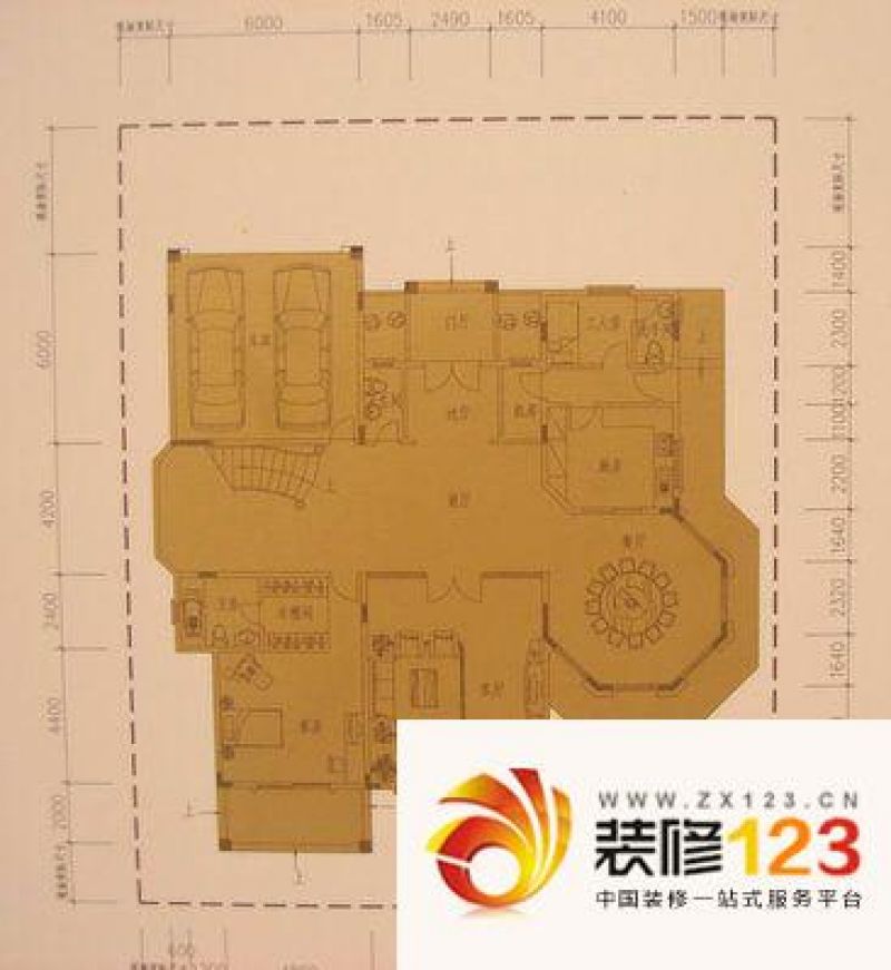 三正半山豪苑别墅 4室 户型图 .