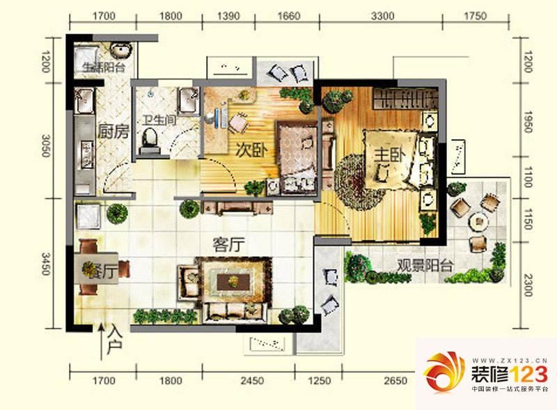 怡景城市花苑c1户型户型图 .