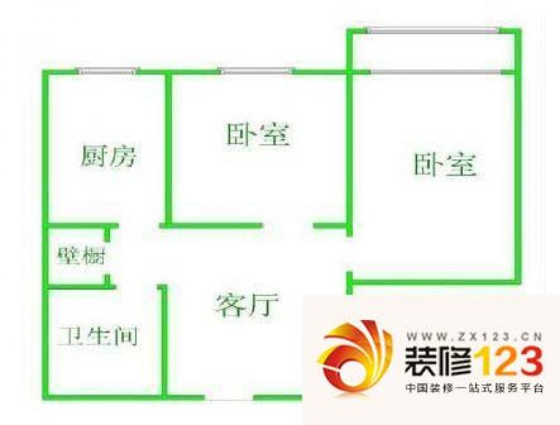 白云银苑大厦户型图2室1厅户型图.