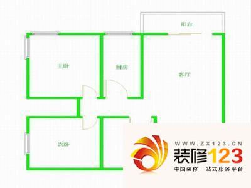 金桥花园 2室户型图