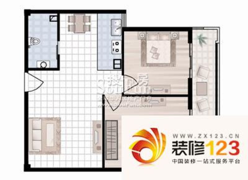 南京东福金座东福金座户型图c户型 2室2厅1卫1 .-我