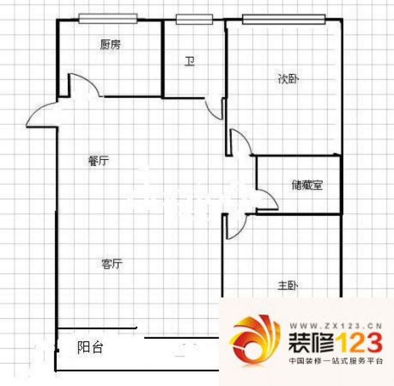 锦绣家园户型图户型图 2室1厅1卫 .