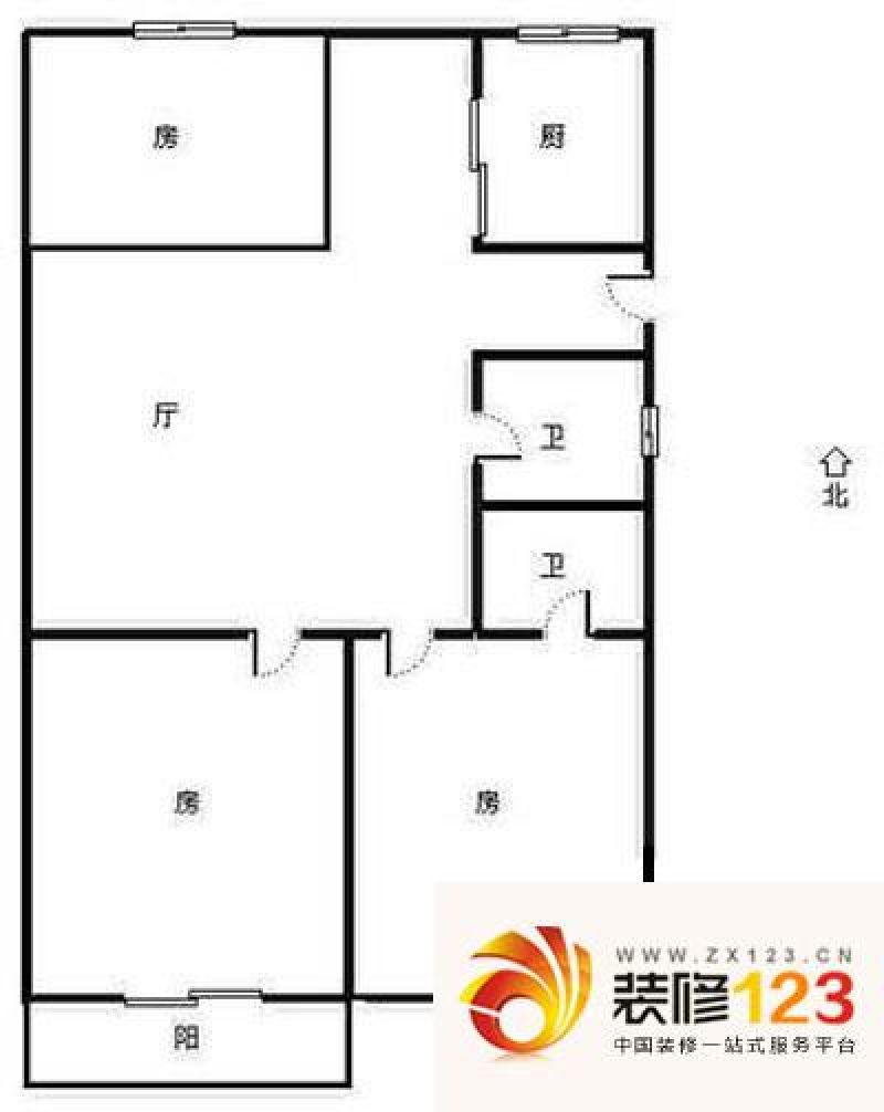 长兴苑户型图3室 户型图 3室1厅2.