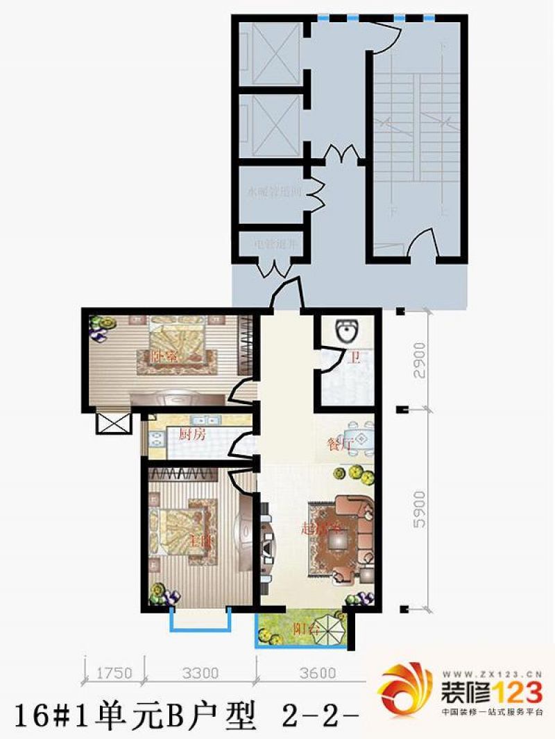 石家庄天润家园天润家园户型图16#1单元g户型 2 .