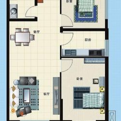 圣湖佳园户型图户型d3 2室 ...