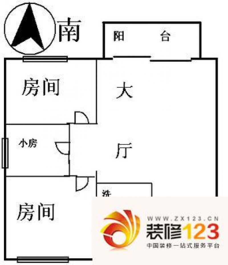 龙景公安宿舍户型图3室1厅户型图.