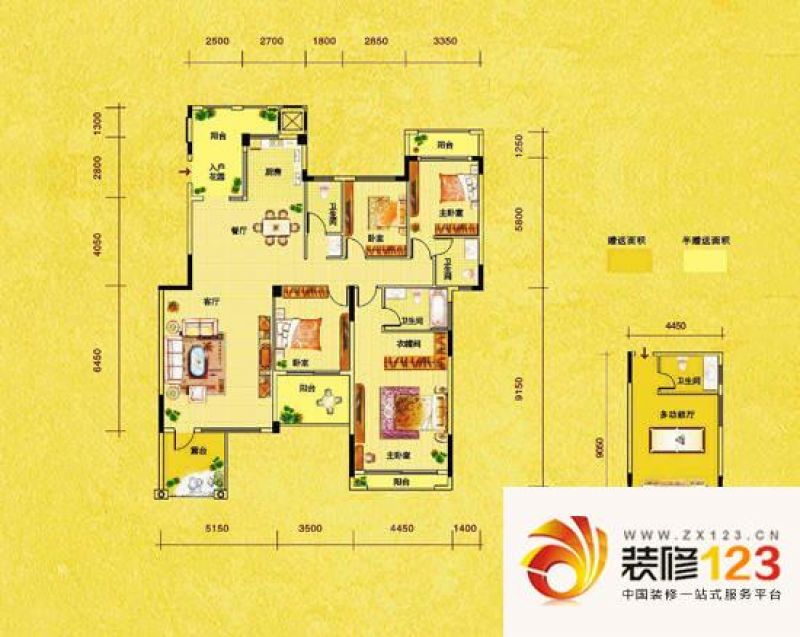 中建芙蓉和苑a-2户型户型图 .