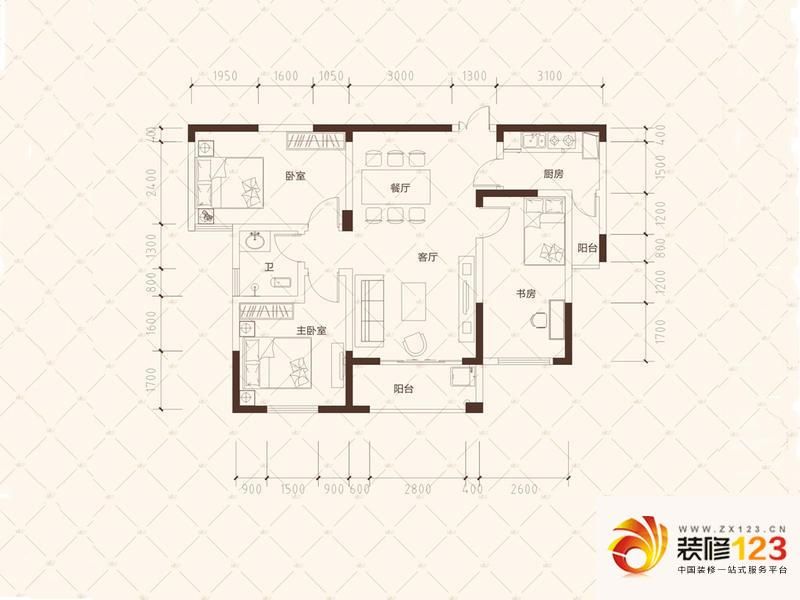 长沙克拉美丽山庄克拉美丽山庄h3户型户型图.