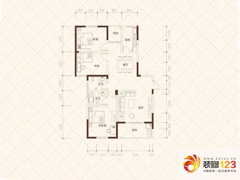 克拉美丽山庄c1户型户型图.