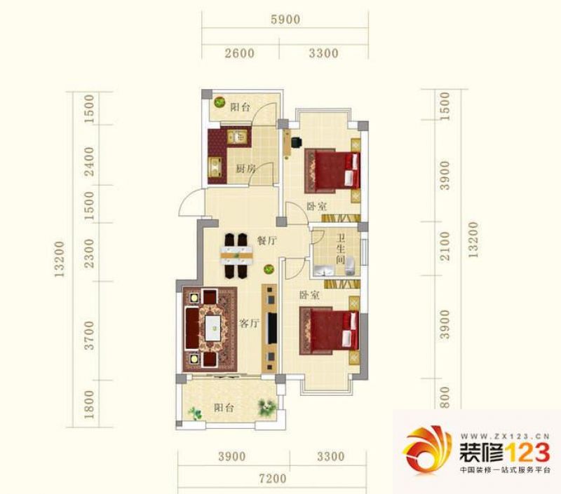 香榭花都c户型户型图