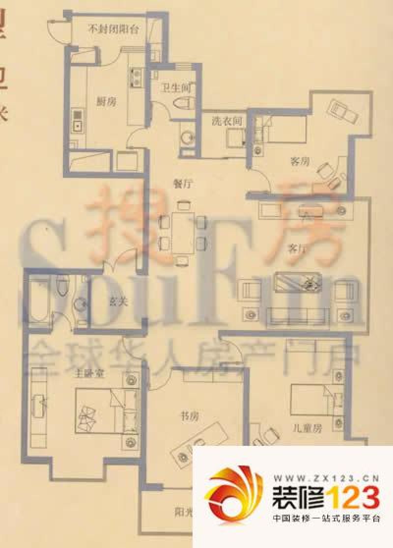 石家庄仁和嘉园仁和嘉园 3室 户型图图片大全-我的-装