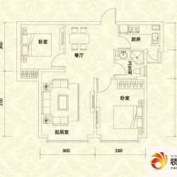 华太财富广场户型图2#―6#楼B户 ...