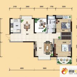 光谷新世界户型图1、2号楼B4户型 ...