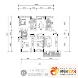 长城都市阳光户型图户型图 3室2 ...