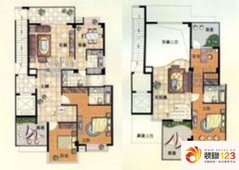 福清融侨国际公馆户型图4室3厅3 .