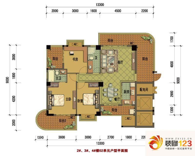 福州万宝城万宝城户型图b1户型 2室2厅1卫1 .图片