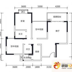 香水城B1偶数层户型户型图 ...