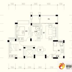 龙城1号户型图二期11-13栋E3二层 ...