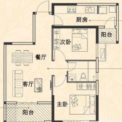 佳兆业金域天下户型图A3户型 2室 ...