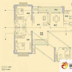 佳兆业金域天下户型图L1户型 2室 ...