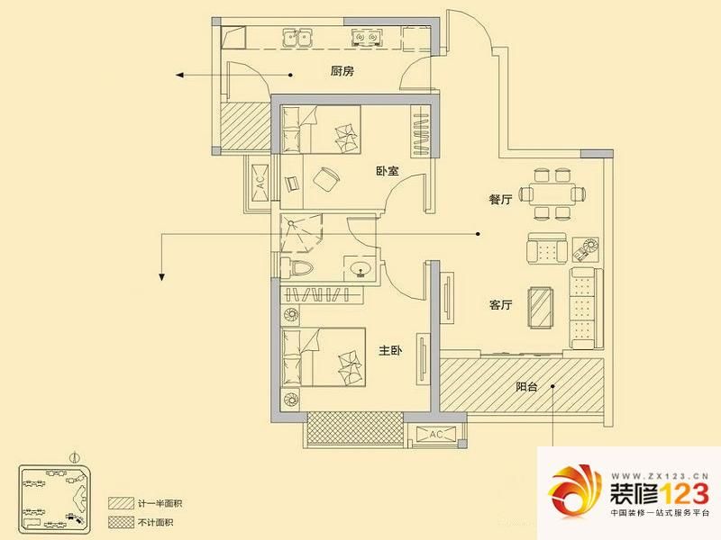 佳兆业金域天下户型图S1户型 2室 ...