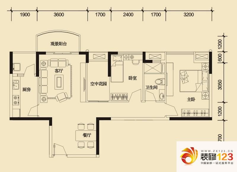 星城国际花园四期户型图11栋标准.