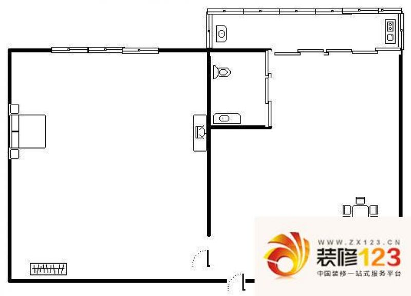 泉园二区 1室 户型图