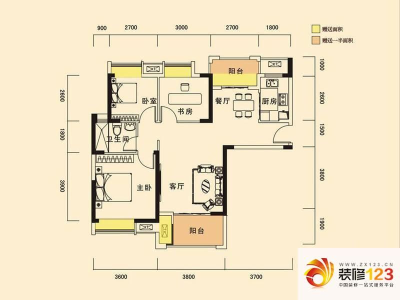 武汉招商雍华府招商雍华府c户型户型图 .