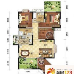 润扬双河鹭岛30-D户型户型图 ...