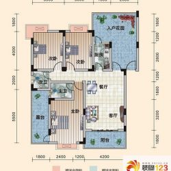 东韵嘉园户型图B5户型 3室2厅2卫 ...