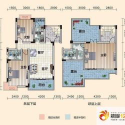 东韵嘉园户型图B11户型 3室2厅2 ...