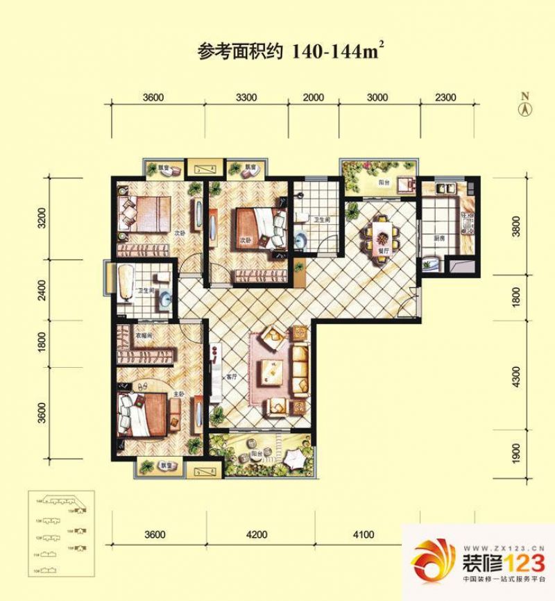 中国铁建梧桐苑户型图二期户型图 .