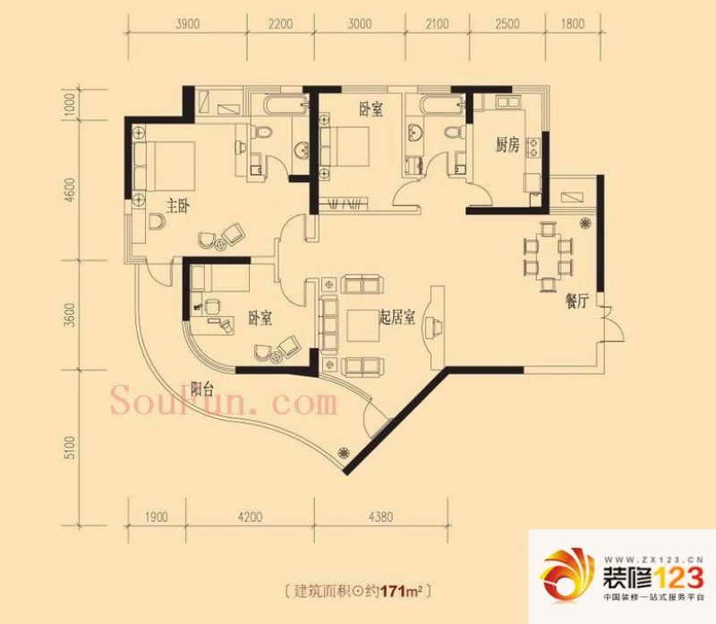 杭州春江花月潇湘苑春江花月潇湘苑户型图2室 户型图